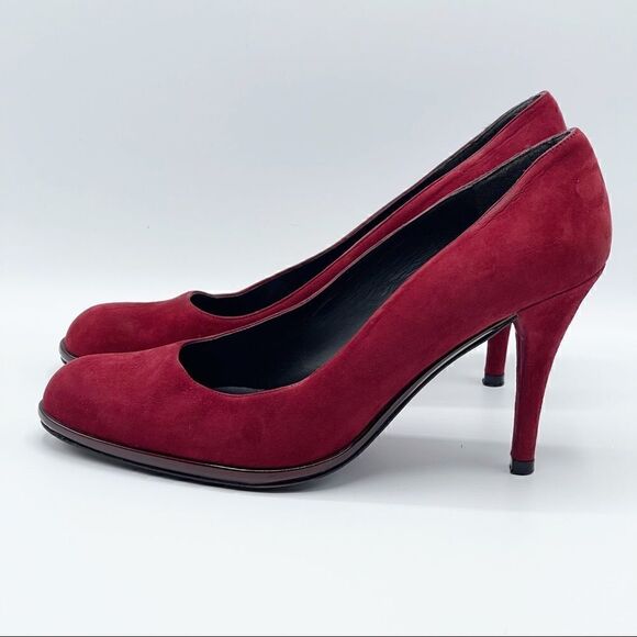 Stuart Weitzman Merlot Red suede leather heels - Women’s 9.5 - Picture 1 of 10